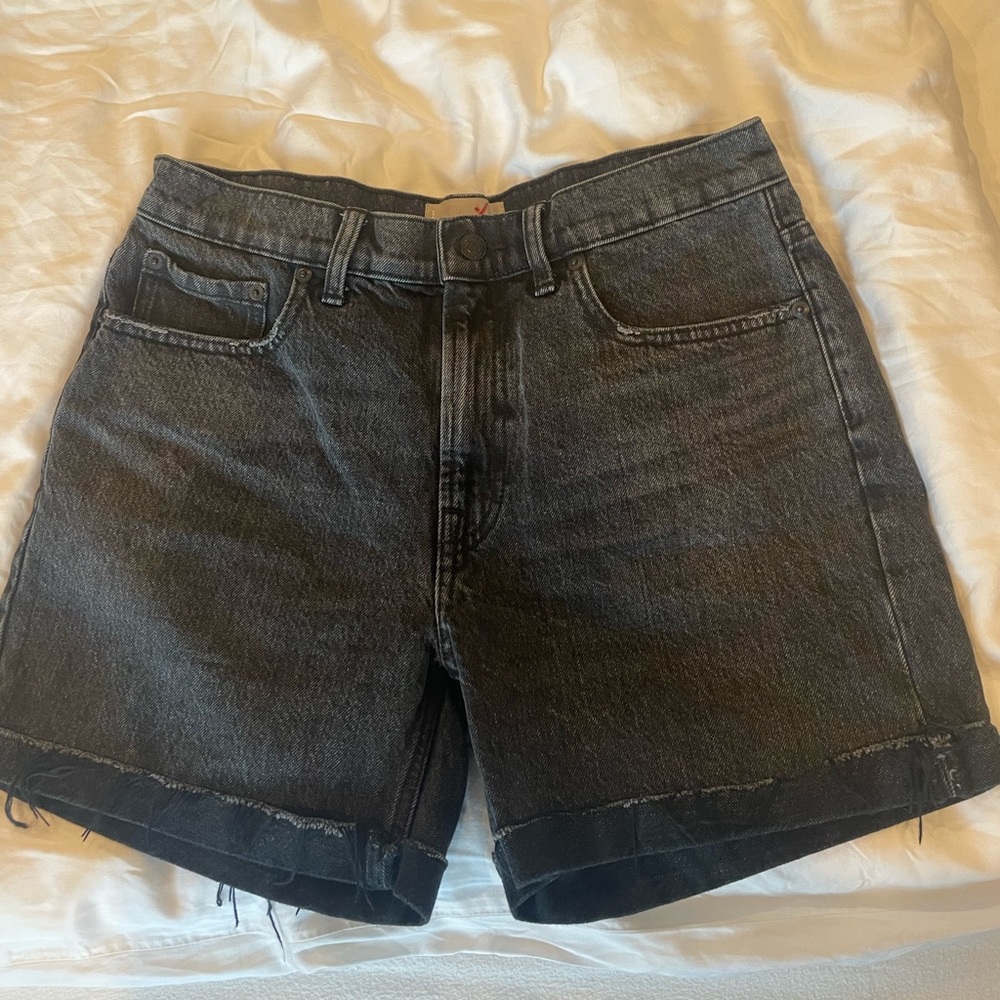 Black jeans shorts